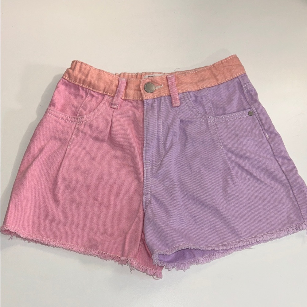 Cotton On Girl’s Pink Purple Jean Shorts Size 6